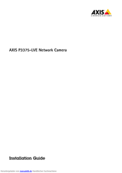 Axis P3375-LVE Installationsanleitung