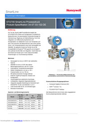 Honeywell SmartLine STG70L Serie Produktspezifikation