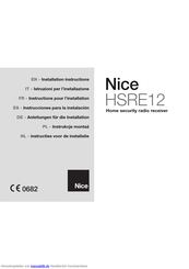 Nice HSRE12 Anleitungen Für Die Installation