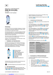 WEINZIERL KNX IO 510 (2O) Bedienungs- Und Montageanleitung