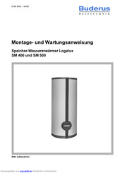 Buderus Logalux SM series Montage- Und Wartungsanweisung