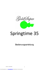 GoldSuper SpringTime35 Bedienungsanleitung