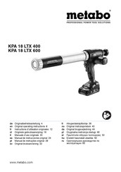 Metabo KPA 18 LTX 400 Originalbetriebsanleitung