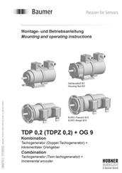 Baumer TDPZ 0.2+FSL Montage- Und Betriebsanleitung