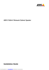 Axis C1004-E Installation