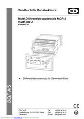 Deif MDR-2 Handbuch Für Konstrukteure