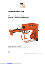 PFT HM 2002 Betriebsanleitung
