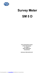PCE Instruments SM 5 D Bedienungsanleitung