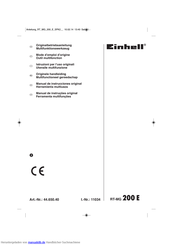 EINHELL RT-MG 200 E Originalbetriebsanleitung