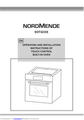 Nordmende SO203BL Bedienungs- Und Installationshinweise