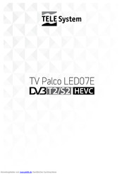 Tele System TV PALCO LED07E Bedienungsanleitung