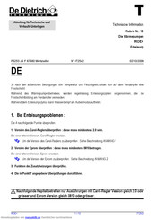 De Dietrich ROE+ Technische Information