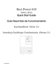 Best Power 610 3KVA Kurzhandbuch