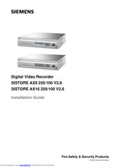 Siemens SISTORE AX16 250/100 V2.8 Installationsanleitung