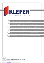 Klefer 40/10 SLIM Montage- Und Einstellanleitung