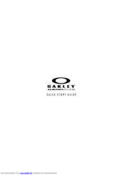 Oakley RADAR PACE Schnellstartanleitung