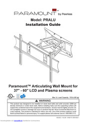 Peerless PARAMOUNT PRALU Montageanleitung