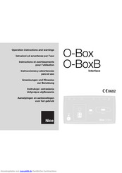 Nice O-Box Anweisungen Und Hinweise