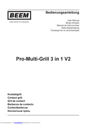 Beem Pro-Multi-Grill 3 in 1 V2 Bedienungsanleitung