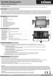 Dorr DLP-820 Gebrauchsanleitung