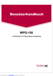 ViewSonic WPG-150 Benutzerhandbuch