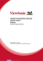 ViewSonic VX2757-mhd-7 Bedienungsanleitung