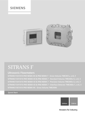 Siemens SITRANS FUS1010 IP65 NEMA 4X Betriebsanleitung