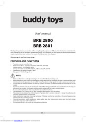 Buddy Toys BRB 2800 series Benutzerhandbuch