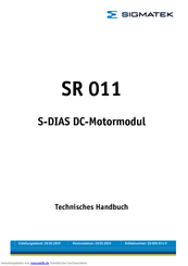 Sigmatek SR 011 Technisches Handbuch