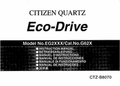 Citizen Eco-Drive CTZ-B8070 Bedienungsanleitung