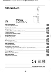 Morphy Richards TOTAL CONTROL Bedienungsanleitung