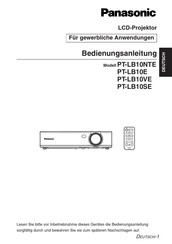 Panasonic PT-LB10 series Bedienungsanleitung