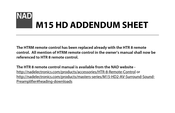 NAD M15 HD Bedienungsanleitung