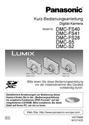 Panasonic DMC-series Kurzbedienungsanleitung