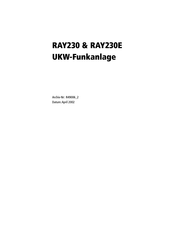 Raymarine RAY230 Bedienungsanleitung Und Installationsanweisung