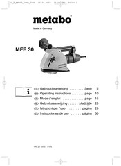 Metabo MFE 30 Gebrauchsanleitung