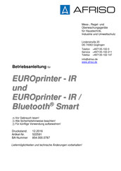 afriso EUROprinter - IR / Bluetooth Smart Betriebsanleitung