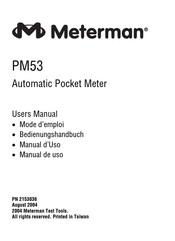 Meterman PM53 Bedienungshandbuch