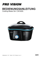 Pro Vision Cooking Master 8in1 CM 6000 Bedienungsanleitung