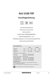 Siegenia ALU 5100-TBT Anschlaganleitung