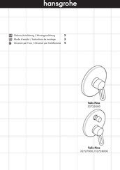 Hansgrohe Talis Fino series Gebrauchsanleitung, Montageanleitung