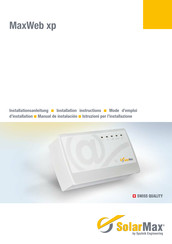 Sputnik Engineering SolarMax MaxWeb xp Installationsanleitung
