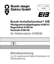 Busch-Jaeger 6190/43 Betriebsanleitung