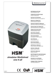 HSM shredstar Multishred one-4-all Betriebsanleitung