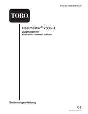 Toro Reelmaster 2000-D Bedienungsanleitung