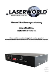 Laserworld MicroNet Slim Bedienungsanleitung