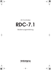 Integra RDC-7.1 Bedienungsanleitung