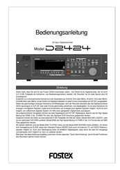Fostex D2424 Bedienungsanleitung