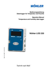 Wohler LOG 220 Bedienungsanleitung