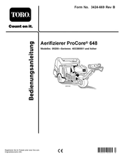 Toro ProCore 648 Bedienungsanleitung